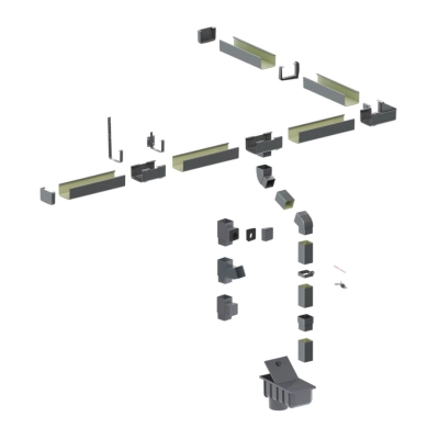KROP Hak doczołowy PVC do rynny kwadratowej 135 mm